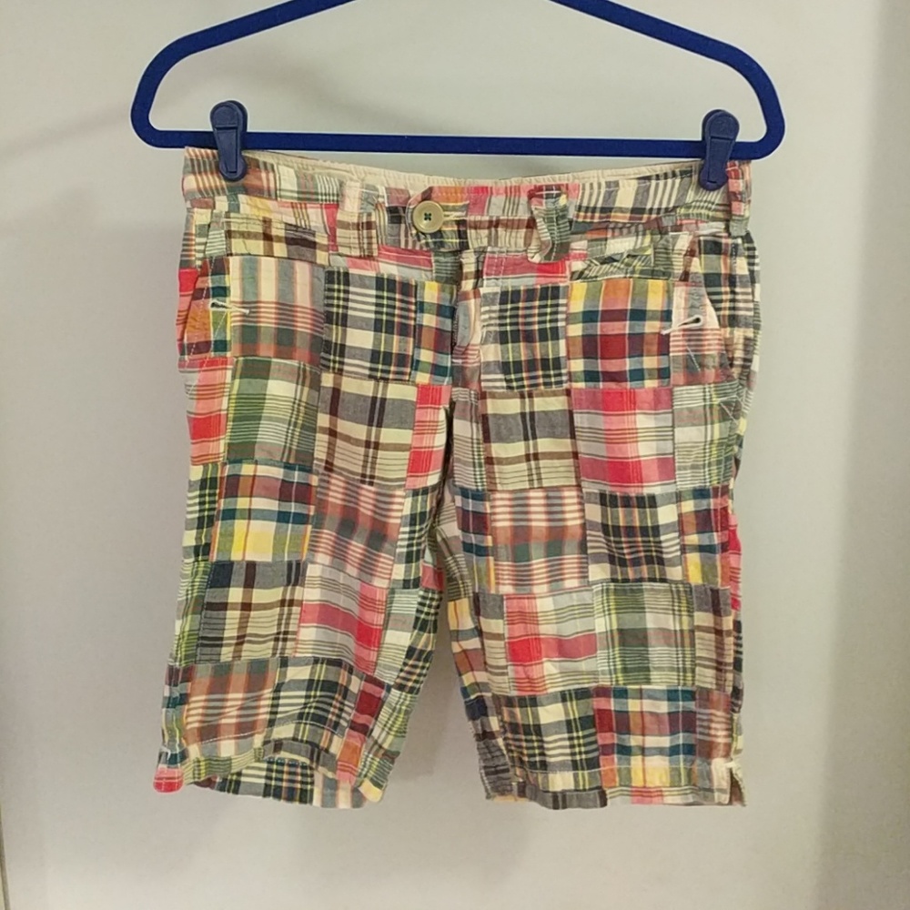 American Eagle Plaid Bermuda Shorts